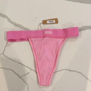 SKIMS Pink Ribbed Panties